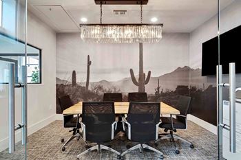 Private office suites with co-working office spaces